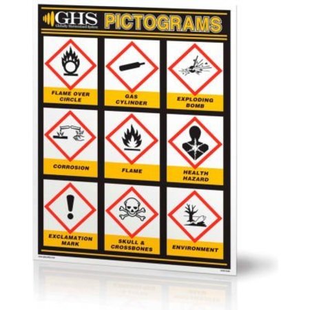 TOP TAPE AND LABEL INCOM¬Æ GHS1028 GHS Simplified Pictogram Wall Chart, 18" x 24" GHS¬†1028.00